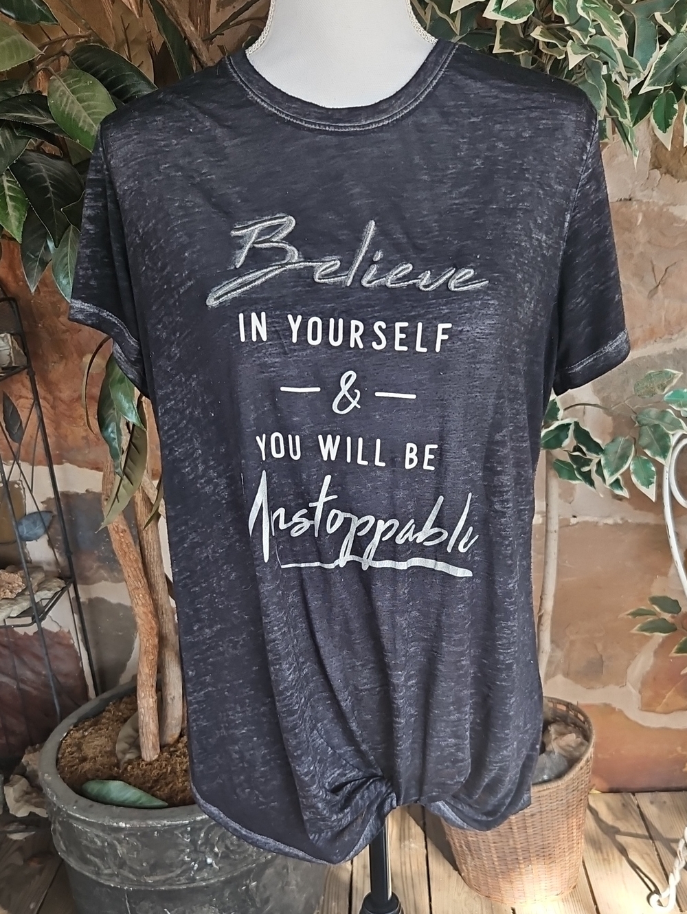 Believe Graphic Tee - Black - Unbranded